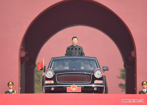 President Xi Reviews Armed Forces on National Day for First 